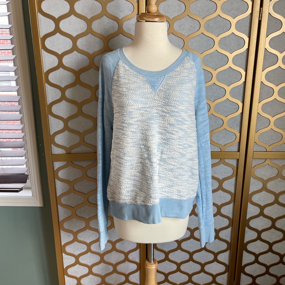 Light Blue Raglan Style Sweatshirt - Picture 2 of 11